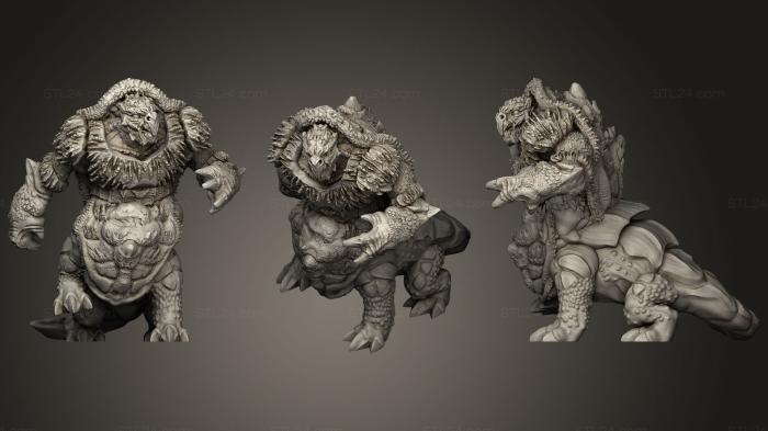 Статуэтки герои, монстры и демоны (Зоат Черепаха2, STKM_0585) 3D модель для ЧПУ станка